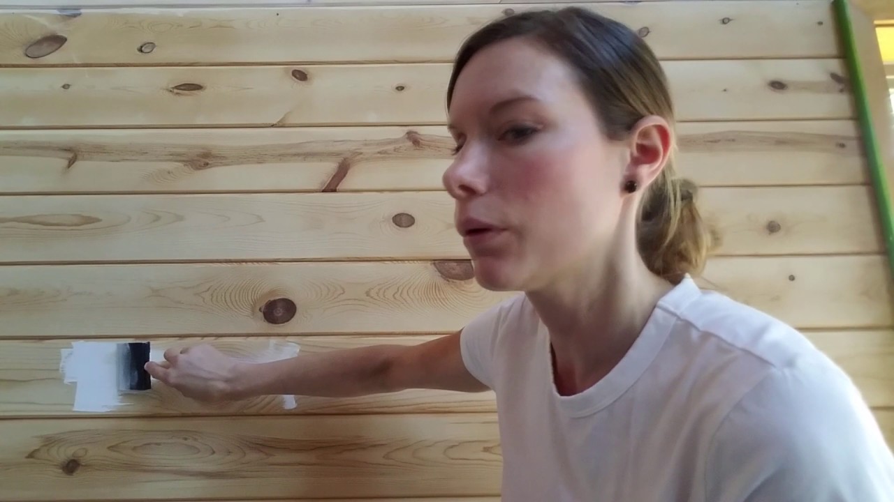 How To Whitewash Knotty Pine Youtube