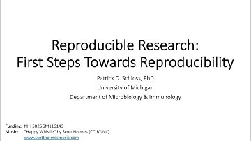 First steps towards reproducibility