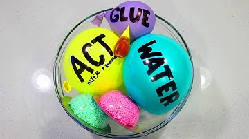 Making Slime with Balloons & Satisfying Play Foam Mixing!