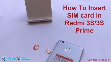 How To Insert SIM Card in Redmi 3S & 3S Prime