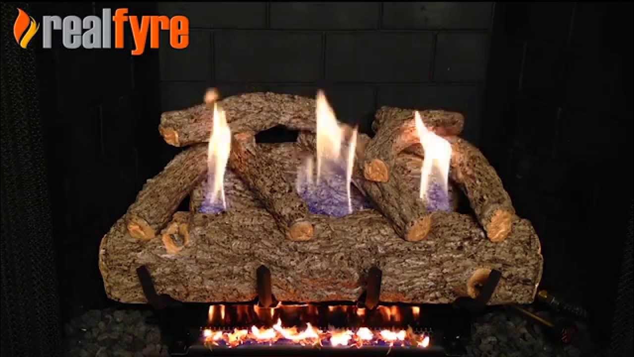 Realfyre R.H. Peterson Live Golden Oak Designer Logs YouTube