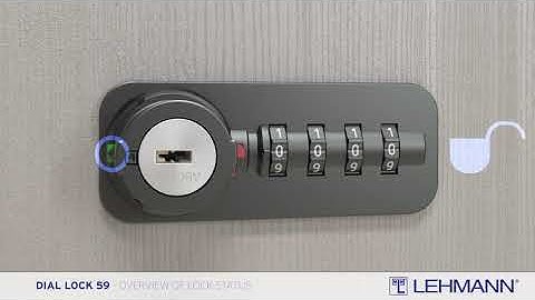 Verrouillage et déverrouillage Serrure à code pour casier à pêne ou à came - Dial Lock 59 Fix code