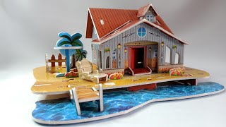 Beach House DIY 3d Puzzle Assembling Step by Step | Let's Go to the Beach 🏖️| Puzzle 3d Rumah Pantai screenshot 5