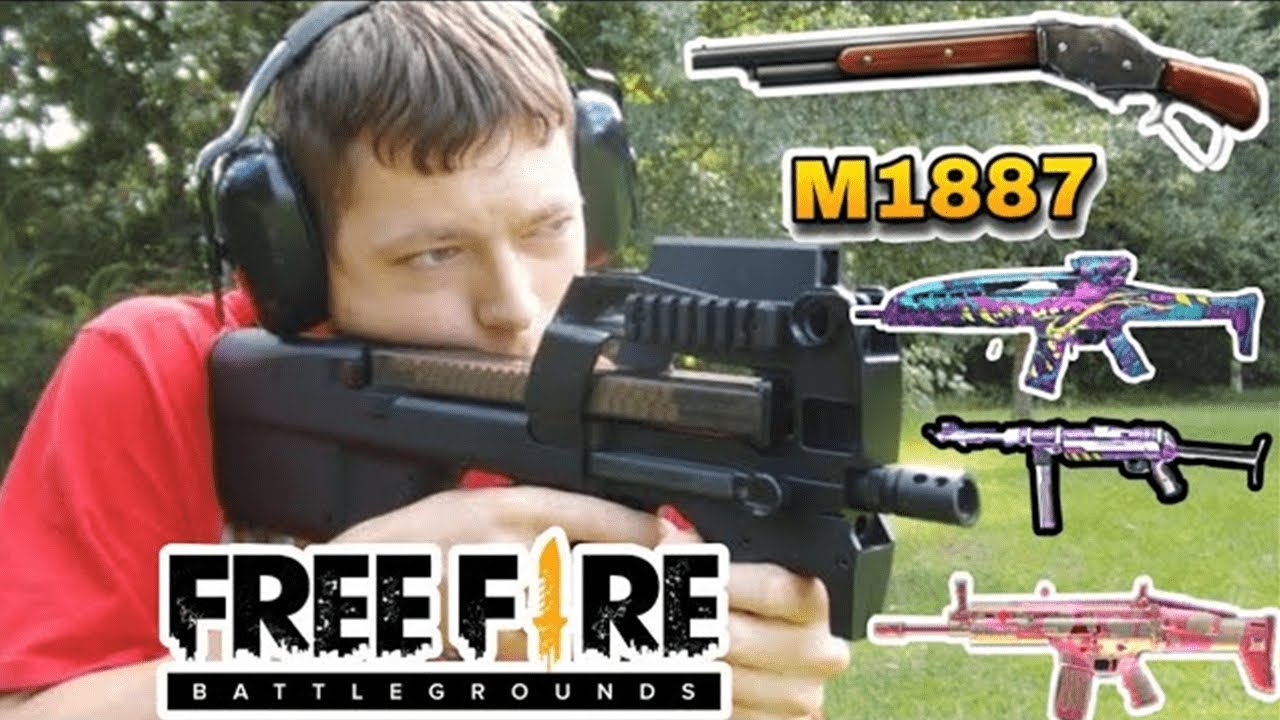 10 ARMAS DO FREE FIRE NA VIDA REAL 