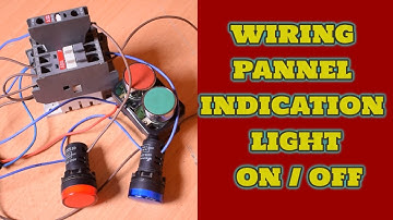 How to wire ON OFF pannel light in the contactor circuit|ELECTRECA
