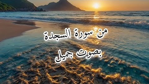 تلاوة خاشعة |ما تيسر من سورة السجدة | تزيل الهم وتمنحك الطمأنينة| بصوت القارئ احمد عبد الحي