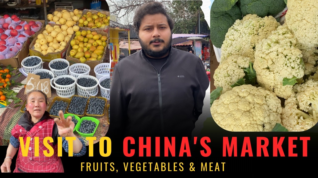 Visit to Fruit, Vegetables and Meat Market of China #vlog 16