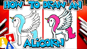 How To Draw An Alicorn (Unicorn & Pegasus)