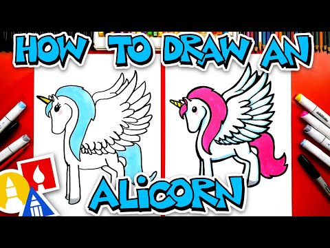 How To Draw An Alicorn (Unicorn & Pegasus)