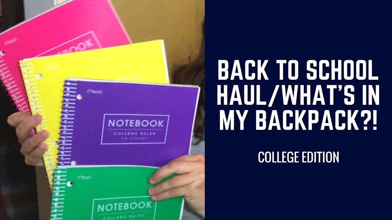 Back to School Haul/What's In My Backpack?! YouTube