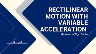 Details ES 3 - RECTILINEAR MOTION WITH VARIABLE ACCELERATION  Update