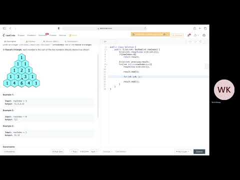 Pascal's Triangle II #leetcode #csharp #easy