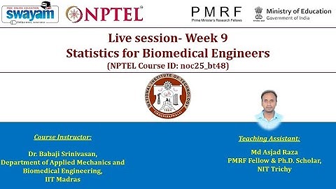 Week 9 PMRF TA: Statistics for Biomedical Engineers