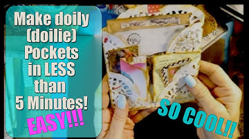 How to Make Doily Pockets for Junk Journals QUICK and EASY Junk Journaling fun pocket pre-makes!
