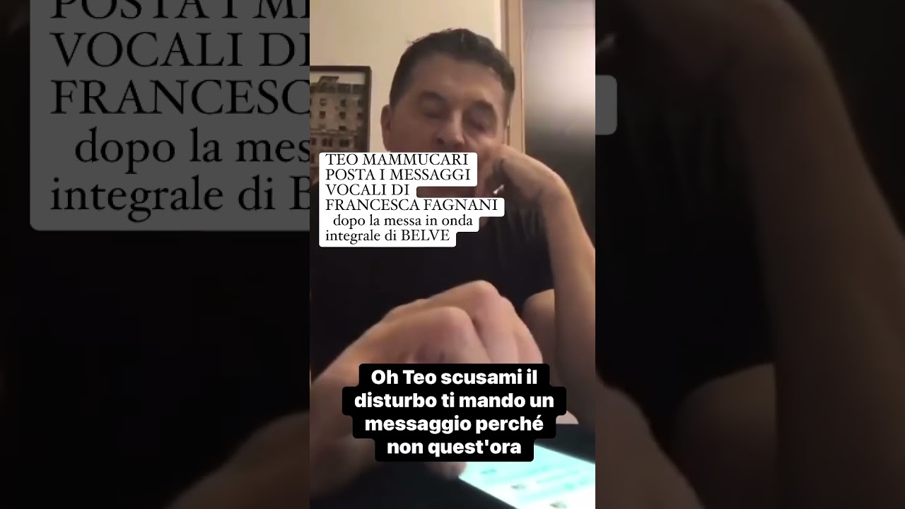 Teo Mammucari: "Ecco i messaggi vocali di Francesca Fagnani dopo 
