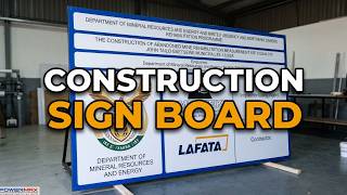 Construction sign board