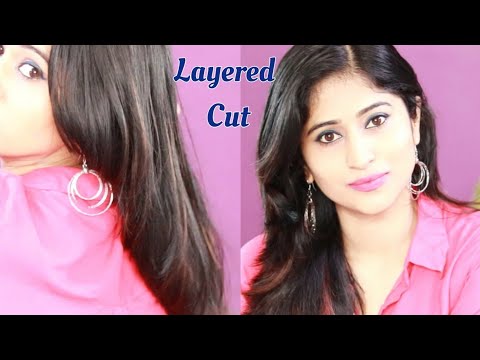 स्वतःचा लेअर कट कसा करावा | How to cut your own layers | Get a haircut at home  हेअर कट करा घरीच