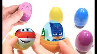Learn Numbers Green Screen Surprise Eggs Peppa Pig Super Wings Pj Masks Paw Patrol