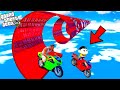 Shinchan and Franklin Tried Impossible Long Loop Roads Jump Parkour Challenge in GTA 5
