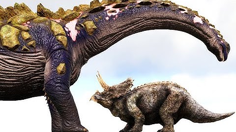 REWORKED TITANOSAUR vs. TITAN TRIKE and SEISMOSAURUS | ARK Dino Battle 🦎