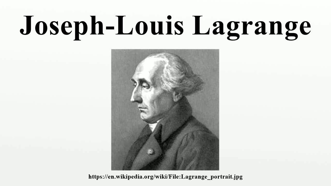 Joseph-Louis Lagrange - YouTube