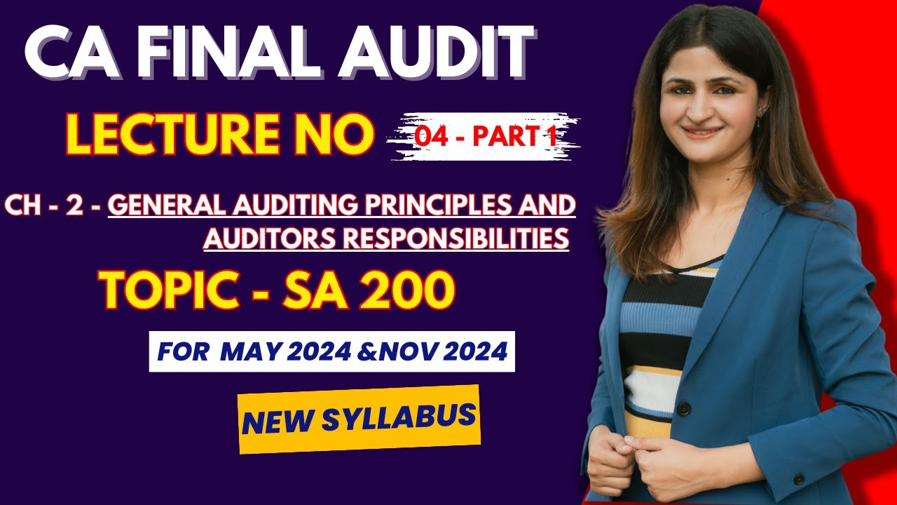 DEMO LEC 04 || CA FINAL AUDIT || CA FINAL || NEW SYLLABUS FOR MAY 2024 ...