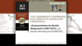 Ciclo «Pensamiento y Modernidad en el tránsito de la Revolución Cosmológica» - 2ª sesión