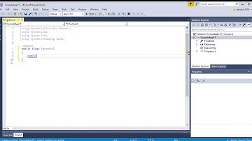 Using Microsoft Visual Studio Write a C# Program To Print Factorial Of a Number.