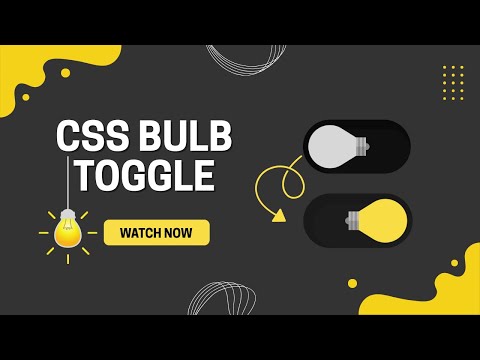 👉 Pure CSS Bulb Toggle Switch | Unique Lever Toggle Button Animation | HTML & CSS Tutorial