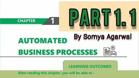CA INTER EIS CHAPTER 1|AUTOMATED BUSINESS PROCESSES|PART1.1|BY SOMYA AGARWAL
