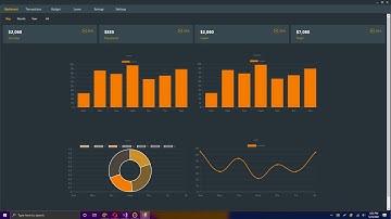 Just a Dark Orange Admin Dashboard C#   Bunifu Framework