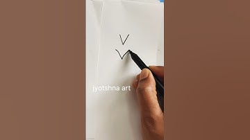 Tree drawing with letter V #art #drawing #colouring #trendingshorts #youtubeshorts