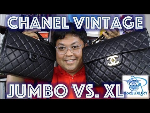 Chanel vintage jumbo vs. xl, comparison