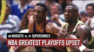 Throwback NBA Playoffs 1994. Denver Nuggets vs Seattle SuperSonics Game 5 Highlights HD