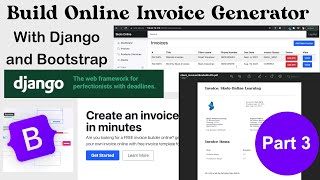 Final Lecture: Create Invoicing App with Python Django and Bootstrap