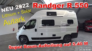 Fiat Ducato Modell 2022 Super Kurzes Wohnmobil RANDGER R 550 Tolles Konzept auf 5,40 M ✌