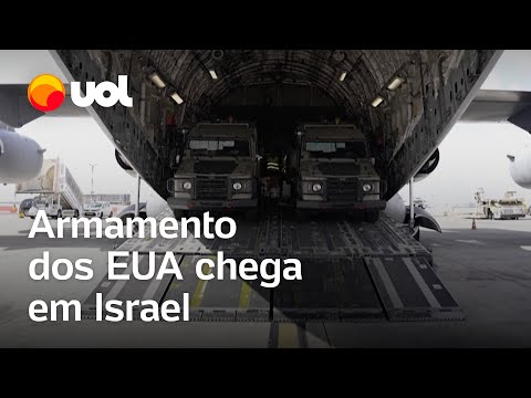 Guerra: Avião dos EUA com armamentos chega em Tel Aviv, Israel