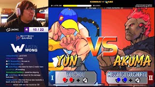 STREET FIGHTER III 2ND IMPACT: Justin Wong ( YUN ) VS PIKACHUAKUMA ( AKUMA ) FIGHTCADE FT5 SET