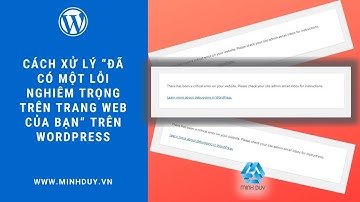 Hướng dẫn sửa lỗi "Đã có một lỗi nghiêm trọng trên trang web của bạn"  trên website WordPress