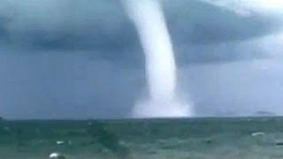 Rare waterspout off Australia