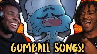 I MADE MY FRIEND REACT TO GUMBALL SONGS!