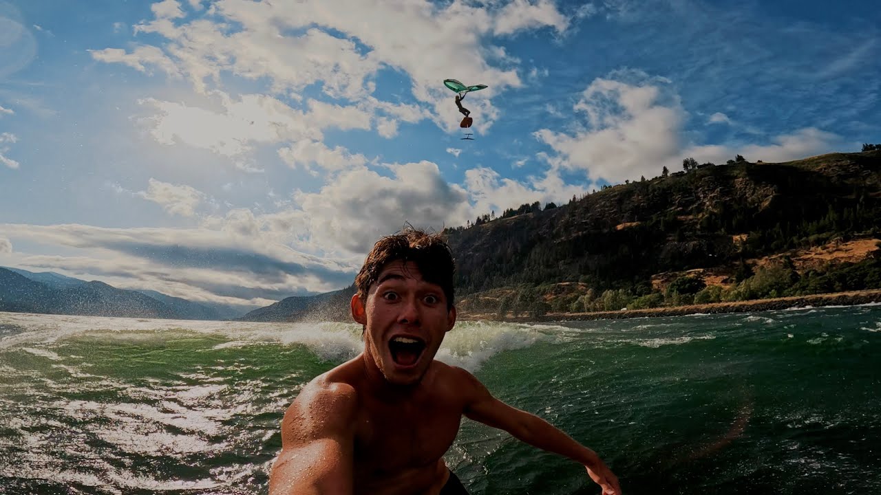 Jack Ho Prone Foil Surfing the Gorge | Bay Area Kitesurf