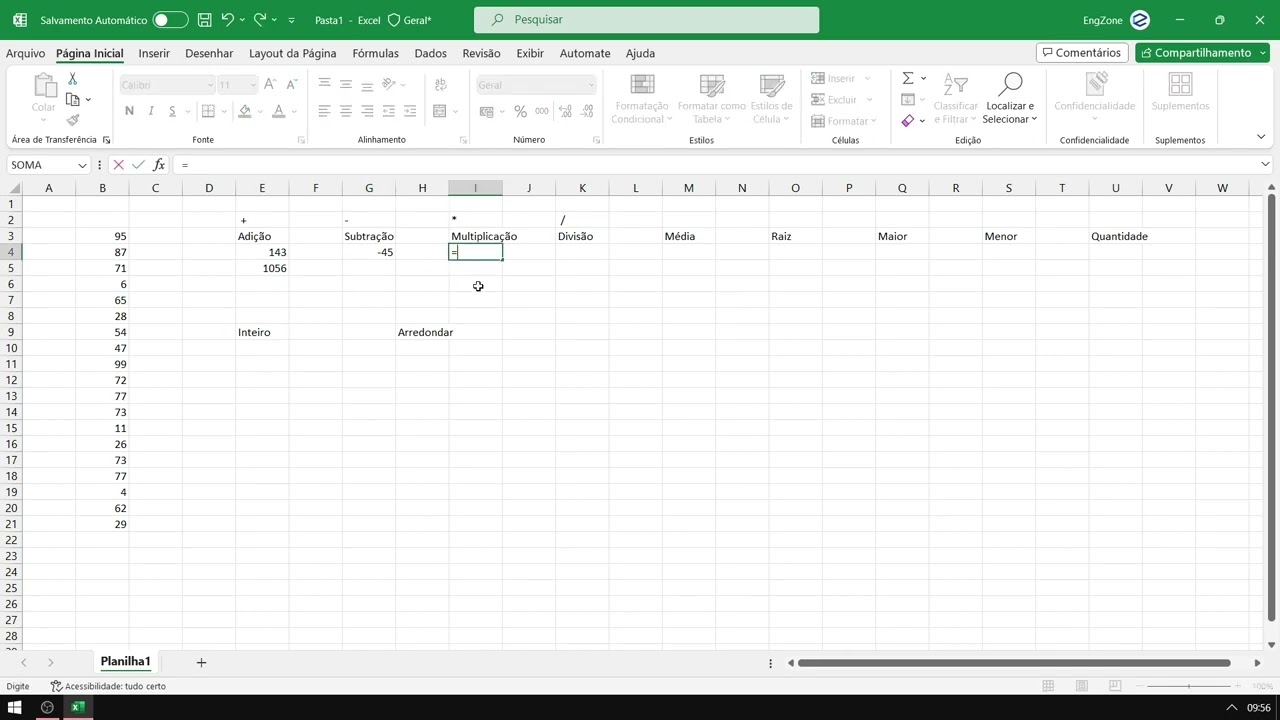 Excel para iniciantes: operações aritméticas básicas e operações básicas