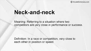Thumbnail Neck-and-neck Meaning