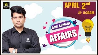 Daily Current Affairs 212/02 April 2020/Current Affairs In Hindi & English/GK Today by Umesh Sir