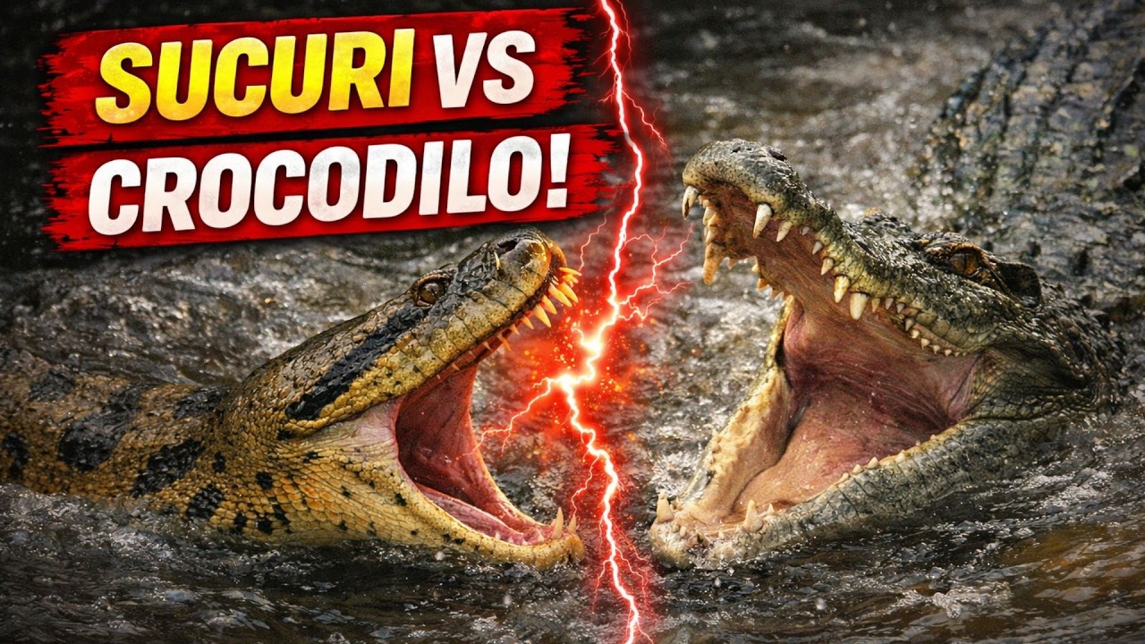 🚨Drone Flagrou Um Confronto Raro: Sucuri Gigante vs Crocodilo no Mesmo Rio 😱🐍
