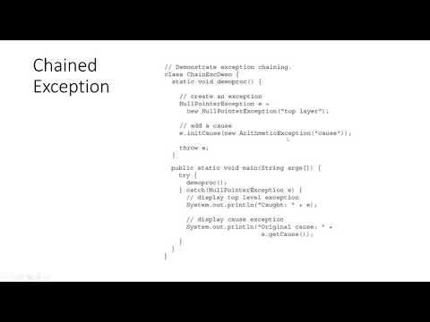 Chained Exceptions