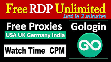 Create Free RDP Gologin for USA UK Germany India RDP New Method 2022 |high speed RDP || Learninginns