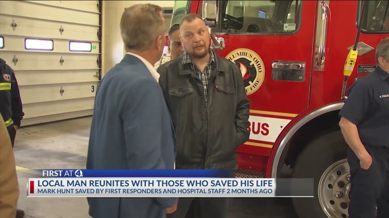 Man reunites with Columbus EMS who saved his life - YouTube