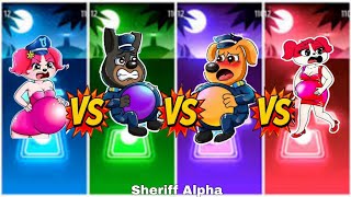Sheriff Labrador 🆚 Sheriff Papillon 🎶 Epic Tiles Hop Battle! 
